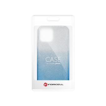 Silikónové puzdro na Apple iPhone 12 Pro Max Forcell SHINING strieborno modré