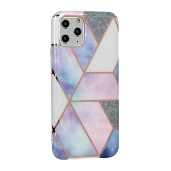 Silikónové puzdro na Apple iPhone 11 Cosmo Marble modro ružové