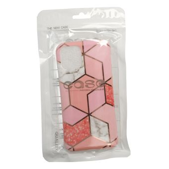 Silikónové puzdro na Apple iPhone X/XS Cosmo Marble ružové