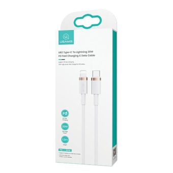 Dátový kábel USAMS SJ484 USB-C/Lightning 20W, 1.2m biely