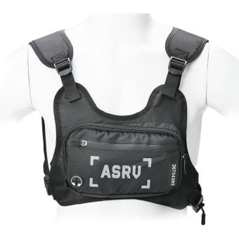 Sports bag on chest for mobile phone/keys black (4,5"-6,5")
