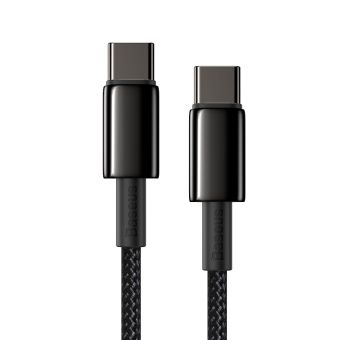 Dátový kábel Baseus Tungsten PD USB-C - USB-C 1,0 m 100W čierny