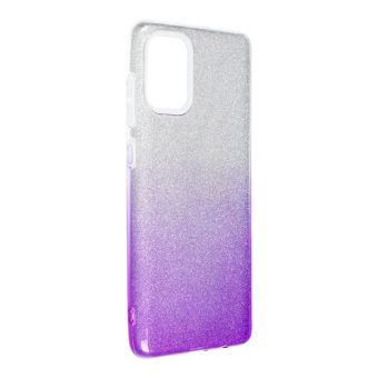 Silikónové puzdro na Samsung Galaxy A72/A72 5G Forcell Shining strieborno-fialové