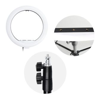 LED RING lampa, 13", s držiakom na telefón a statívom