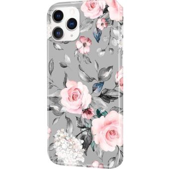 Silikónové puzdro na Apple iPhone 12/12 Pro Ružové kvety