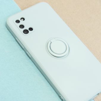 Silikónové puzdro na Samsung Galaxy S20 FE/S20 FE 5G Finger Grip Ring zelené