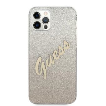 Puzdro Guess GUHCP12MPCUGLSGO na Apple iPhone 12/12 Pro Glitter Gradient Script