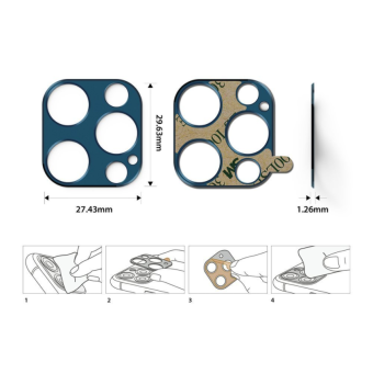 Ochranný kryt na fotoaparát na Apple iPhone 12 Pro Ringke modrý