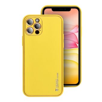 Plastové puzdro na Samsung Galaxy A12 A125/M12 M127 Forcell LEATHER žlté