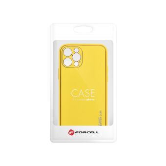 Plastové puzdro na Samsung Galaxy A02S Forcell LEATHER žlté