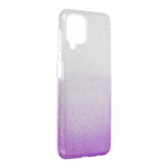 Silikónové puzdro na Samsung Galaxy A22 A225 Forcell Shining strieborno-fialové