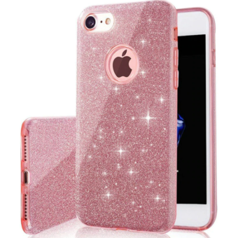 Silikónové puzdro na Motorola Moto G9 Play/E7 Plus Glitter 3in1 ružov