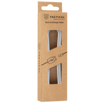 Kábel Tactical Smooth Thread USB-C/Lightning 1 m biely