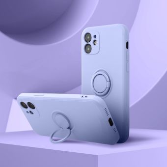 Silikónové puzdro na Apple iPhone 7/8/SE 2020 Forcell Silicone Ring fialové 