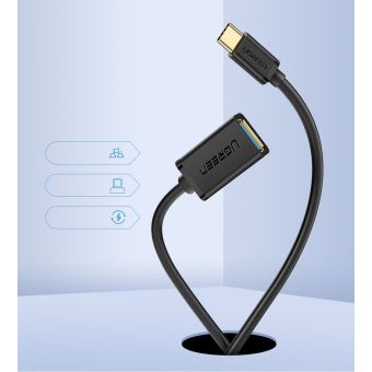 Adaptér z USB na USB typ-C OTG Ugreen čierny