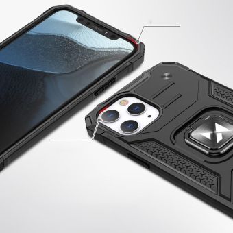 Odolné puzdro na Apple iPhone 13 mini Ring Armor strieborné