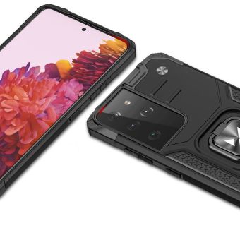 Odolné puzdro na Samsung Galaxy S21 Ultra 5G G998 Ring Armor čierne