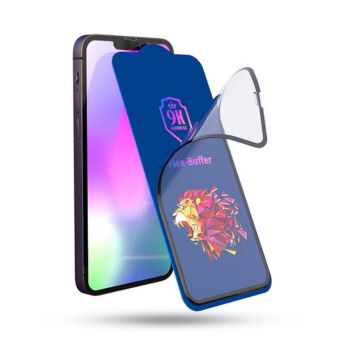Tvrdené sklo na Apple iPhone 13 mini Bestsuit Flex-Buffer Hybrid 5D Biomaster Antibakteriálne čierne