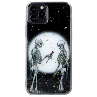 Silikónové puzdro na Apple iPhone 13 Mini Romantic Skeletons 2 
