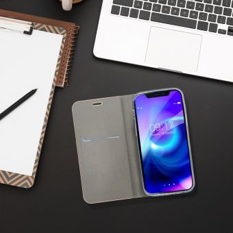 Diárové puzdro na Samsung Galaxy A13 A135 Forcell LUNA Gold strieborné