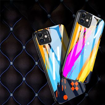 Plastové puzdro na Apple iPhone 11 Color Glass so sklom na a ochranou kamery vzor 4