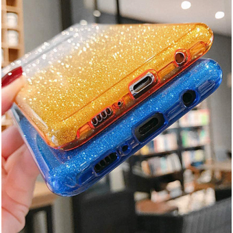 Silikónové puzdro na Samsung Galaxy S22 5G Shine Bling ružovo-strieborné