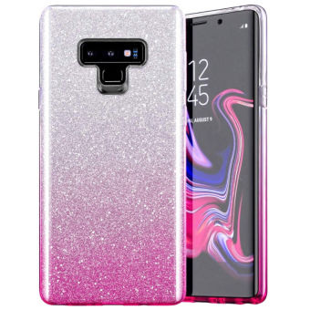 Silikónové puzdro na Samsung Galaxy A53 5G Shine Bling ružovo-strieborné 