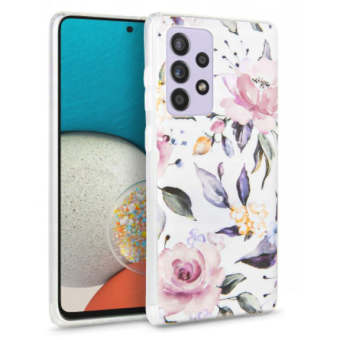 Silikónové puzdro na Samsung Galaxy A53 5G Tech-protect kvety