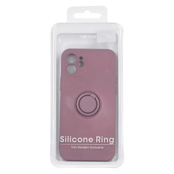 Silikónové puzdro na Samsung Galaxy A03 Silicone Ring svetlo-ružové