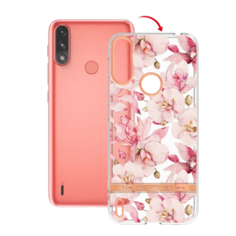 Silikónové puzdro na Motorola Moto E7 Power/E7i Power Flower ružové