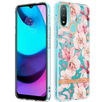 Silikónové puzdro na Motorola Moto E30/E40 Flower ružové