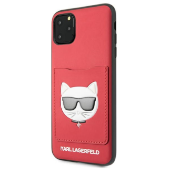 Plastové puzdro Karl Lagerfeld na Apple iPhone 11 Pro Max KLHCN65CSKCRE Choupette Head červené