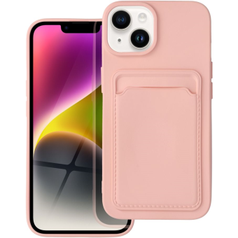 Silikónové puzdro na Apple iPhone 14 Pro Forcell Card ružové