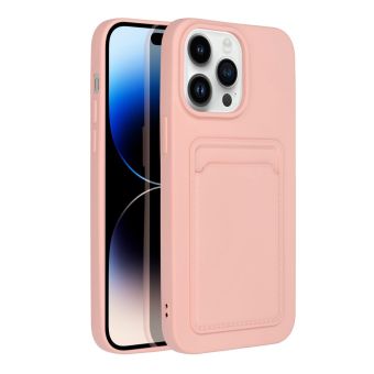Silikónové puzdro na Apple iPhone 14 Pro Max Forcell Card ružové