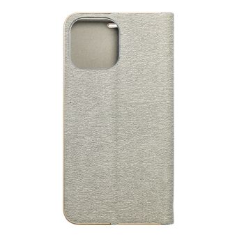 Diárové puzdro na Apple iPhone 14 Plus Forcell LUNA Gold strieborné