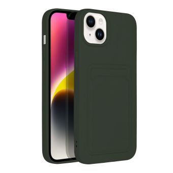 Silikónové puzdro na Apple iPhone 14 Plus Forcell Card zelené