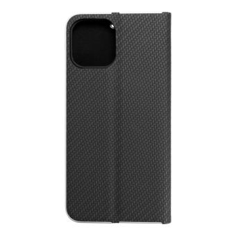 Diárové puzdro na Apple iPhone 14 Pro LUNA Carbon čierne