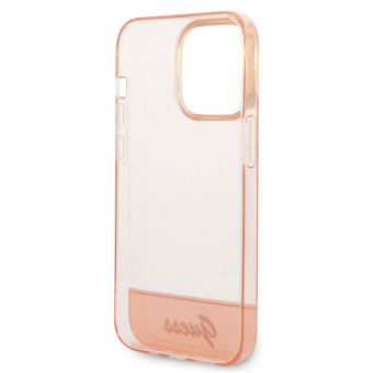 Kryt na Apple iPhone 14 Pro Max Guess Camera Outline Translucent GUHCP14XHGCOP ružové 