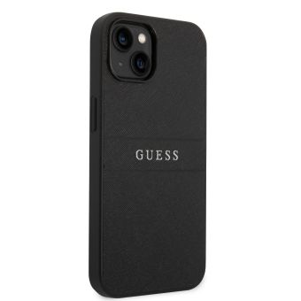 Plastové puzdro Guess na Apple iPhone 14 Plus GUHCP14MPSASBBK PU Leather Saffiano čierne