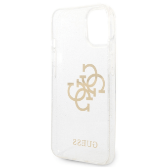 Kryt na Apple iPhone 14 Plus Guess Big 4G Full Glitter GUHCP14MPCUGL4GTR Transparentné