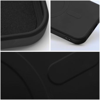 Silikónové puzdro na Apple iPhone 13 Pro Silicone Mag Cover čierne