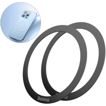 Magnetický krúžok Baseus Halo MagSafe Ring 2ks čierny
