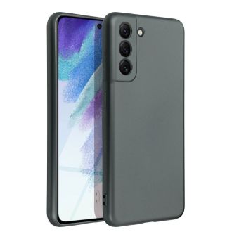 Silikónové puzdro na Samsung Galaxy S21 FE G990 Metallic sivé