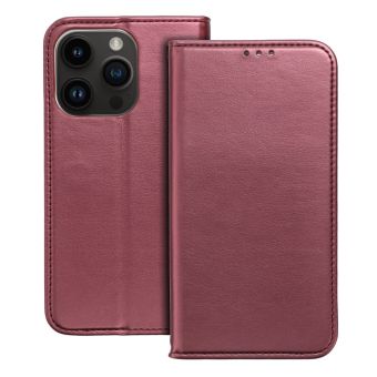 Diárové puzdro na Apple iPhone 14 Pro Max Smart Magnetic bordové