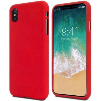 Silikónové puzdro na Apple iPhone 14 Mercury Soft červené