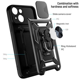 Odolné puzdro na Samsung Galaxy A23 A235/A23 A236 5G Camshield Ring Armor čierne