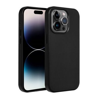 Plastové puzdro na Apple iPhone 14 Plus Leather Mag čierne