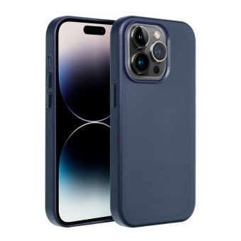 Plastové puzdro na Apple iPhone 14 Plus Leather Mag modré