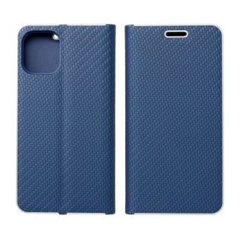 Diárové puzdro na Samsung Galaxy S23 Ultra 5G S918 LUNA Carbon modré