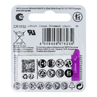 Gombíková batéria VARTA Lit CR1632 3V